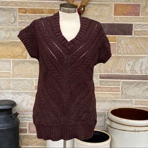 Maurices Chocolate Brown Cap Sleeved 